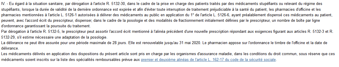 Arrêté du 23 mars 2020 prescrivant les mesures d'organisation et de fonctionnement du système de santé nécessaires pour faire face à l'épidémie de covid-19 dans le cadre de l'état d'urgence sanitaire